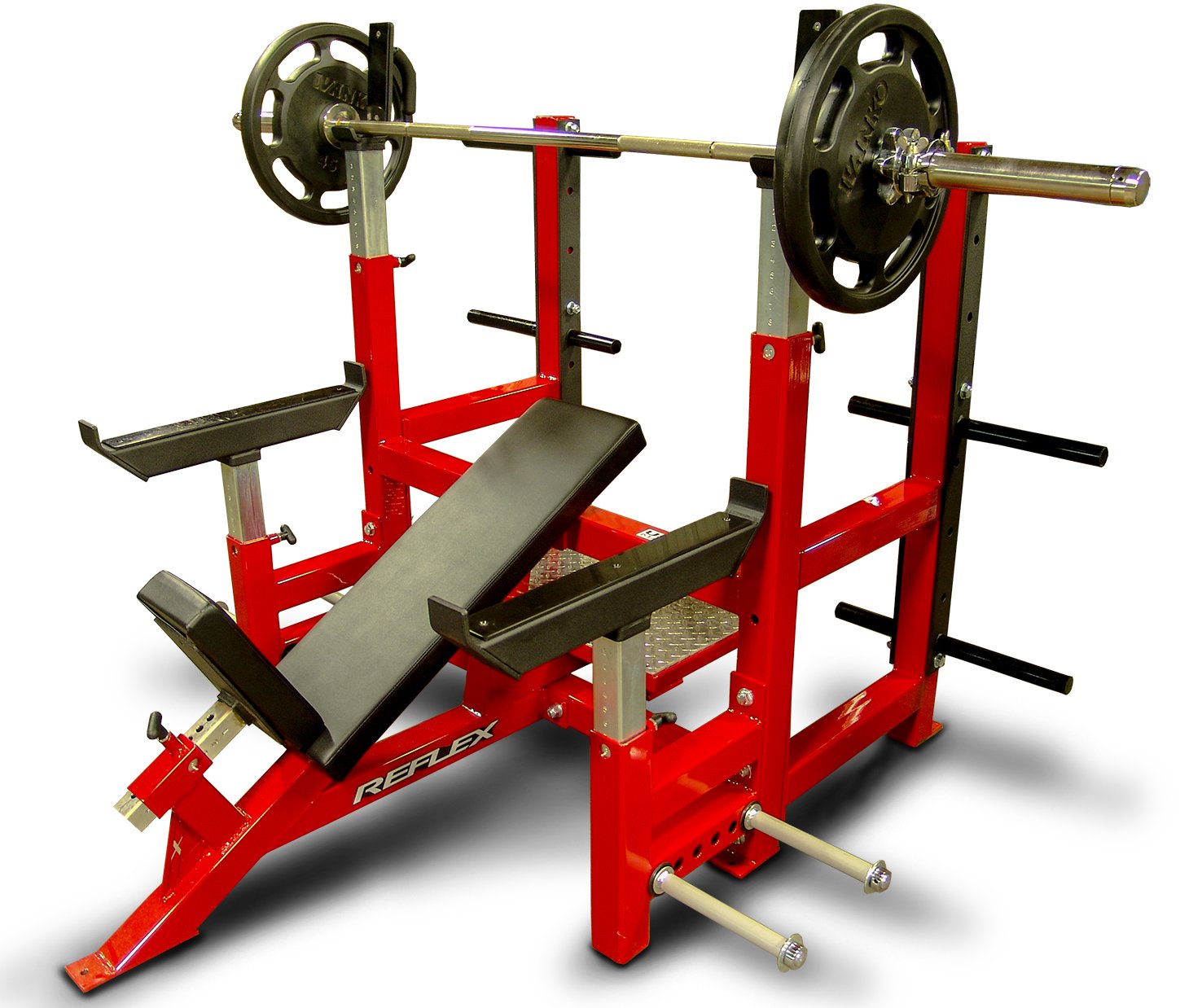 TITAN Single post competition flat bench vs Reflex Olympic incline bench